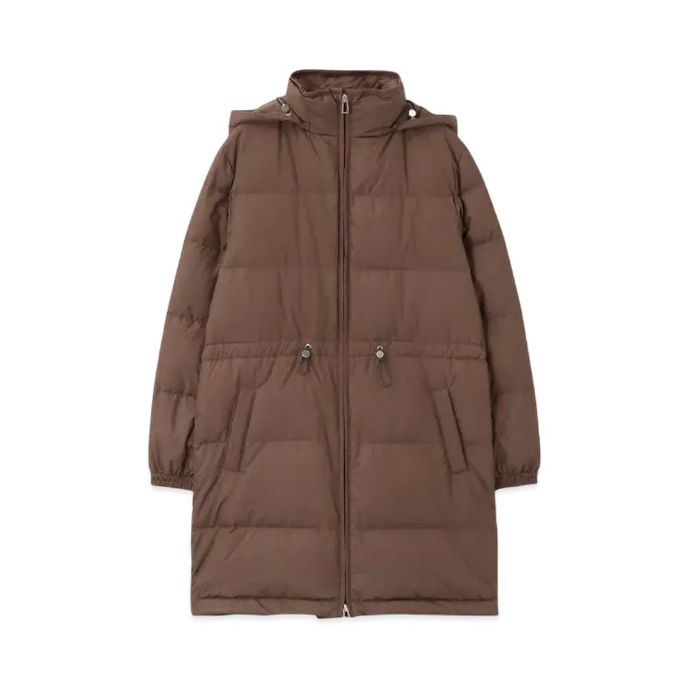Paul Smith Women's Spray Swirl Long Down Coat "Brown"