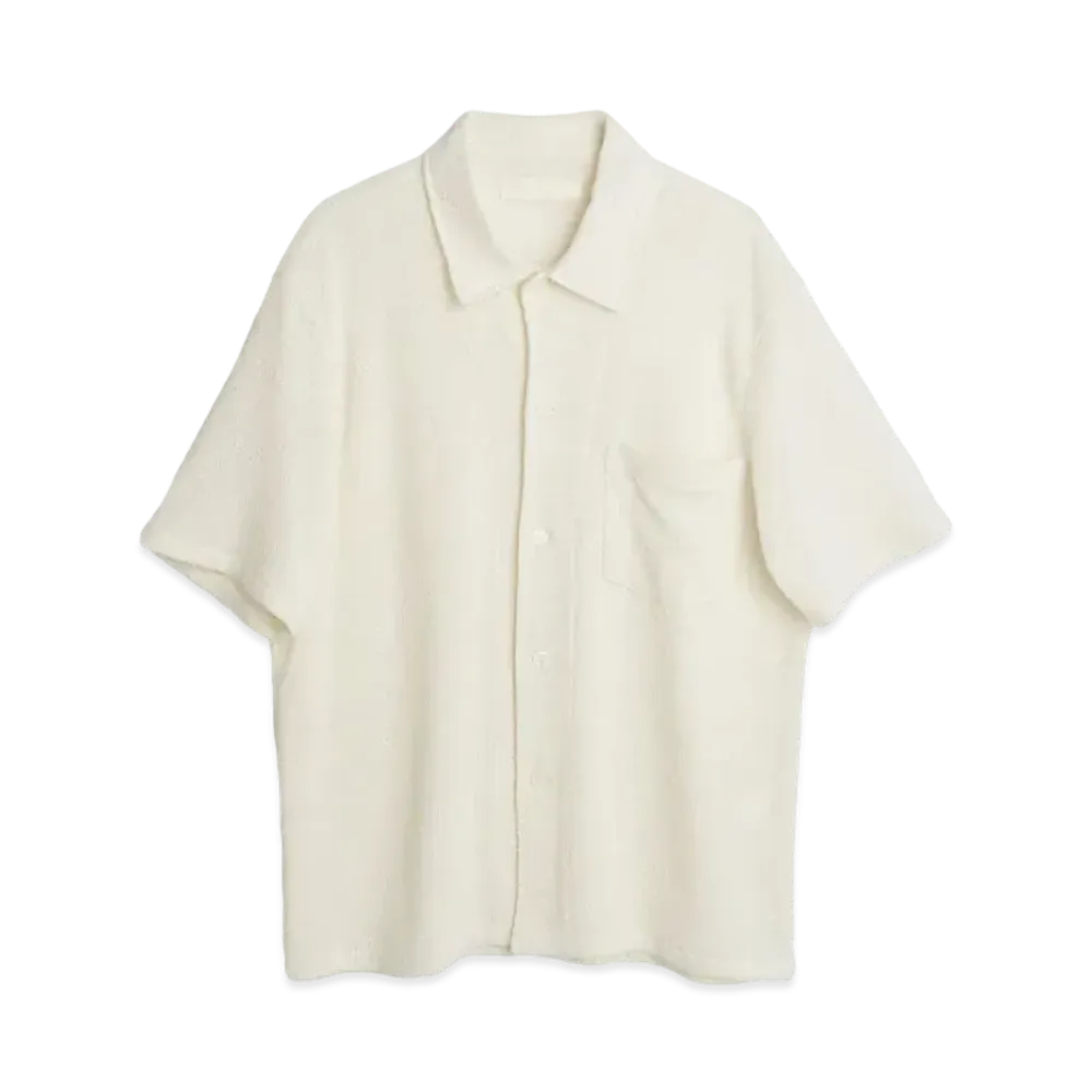 OUR LEGACY Box Shirt Shortsleeve Boucle "White"
