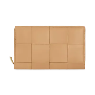 Bottega Veneta Zip Around Wallet "Almond"