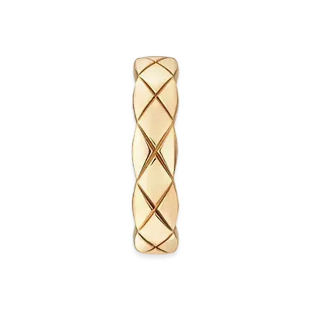 CHANEL Coco Crush Single Earring Quilted Motif 18K "Beige Gold"