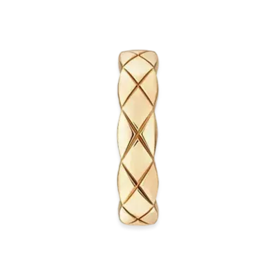 CHANEL Coco Crush Single Earring Quilted Motif 18K "Beige Gold"
