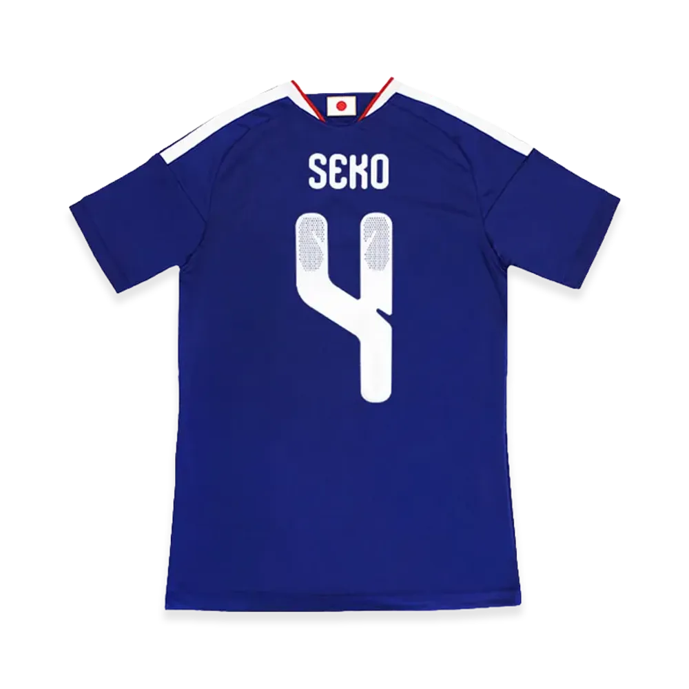 アディダス サッカー 日本代表 2026 ホーム レプリカ ユニフォーム #4 瀬古歩夢 "ジャパンブルー/アッシュブルー"