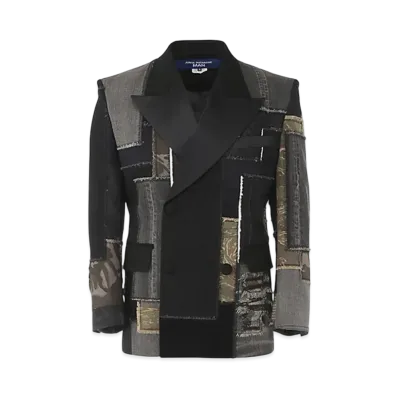 JUNYA WATANABE Jacket Cotton Denim/Multi-Material Patchwork "Black/Mix"