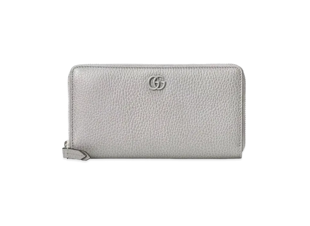 GUCCI GG Marmont Zip Around Wallet "Grey"