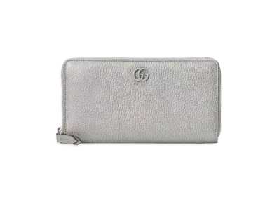 GUCCI GG Marmont Zip Around Wallet "Grey"