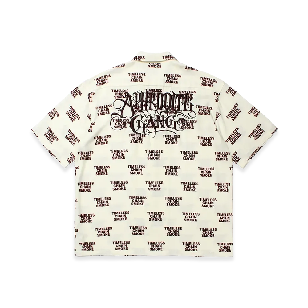 APHRODITEGANG Classic Logo TCS Pattern S/S Shirt "Kinari/Brown"