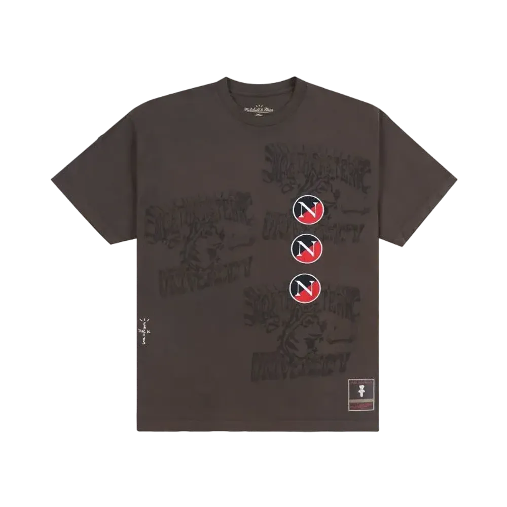 Travis Scott x M&N x Northeastern University Seal Tee "Brown"