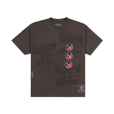 Travis Scott x M&N x Northeastern University Seal Tee "Brown"