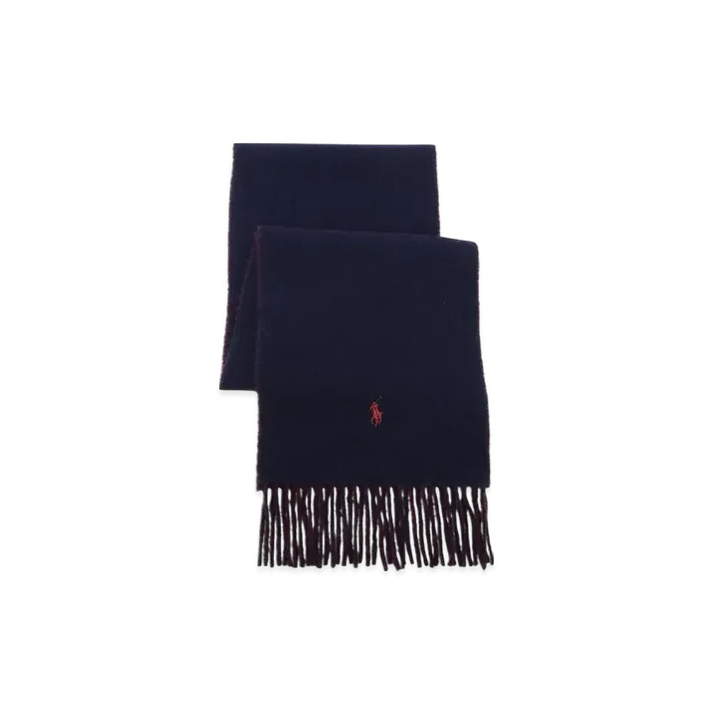 Polo Ralph Lauren Classic Reversible Scarf "Navy/Wine Red"