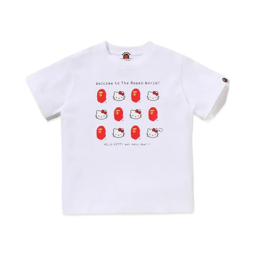 A BATHING APE x Hello Kitty Kids Tee "White"