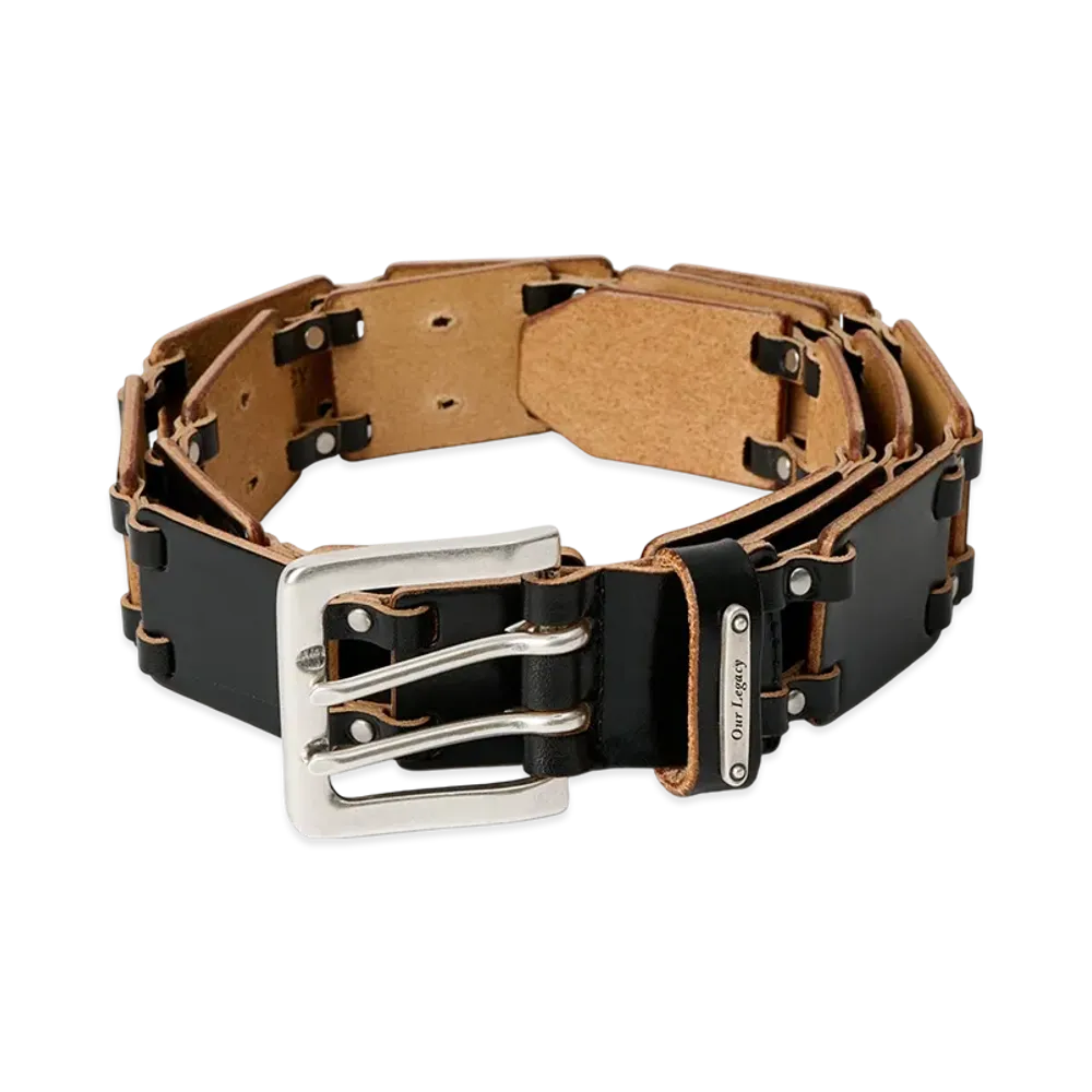 OUR LEGACY Women's Distributed Belt "Black Bridle Leather"