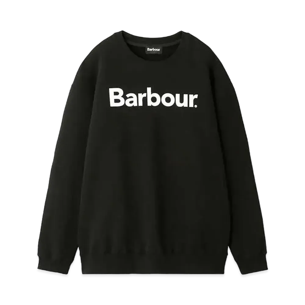 Barbour Japan Limited Logo Crew Neck Sweat "Black"