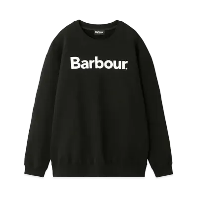 Barbour Japan Limited Logo Crew Neck Sweat "Black"
