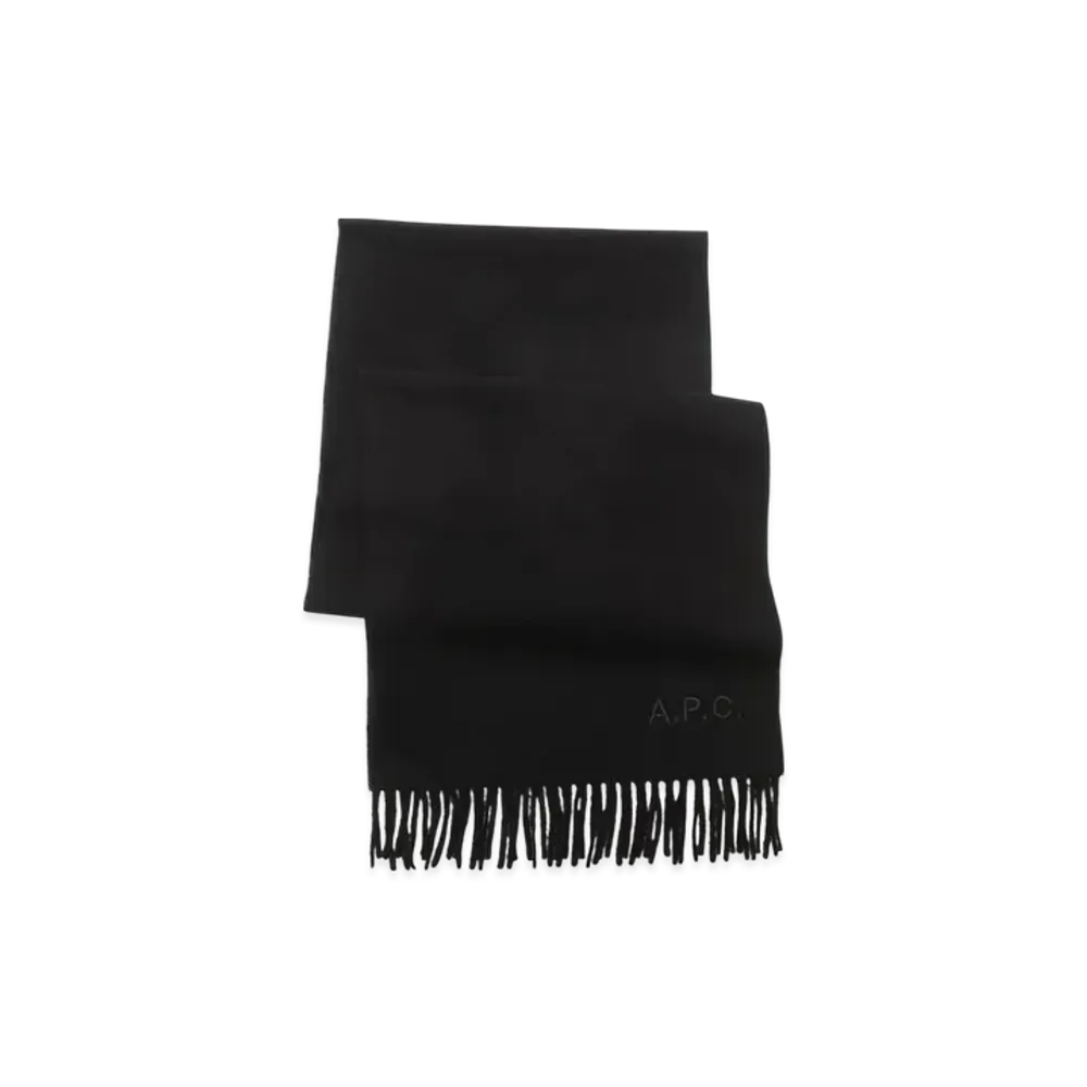 A.P.C. Echarpe Ambroise Brodee "Black"
