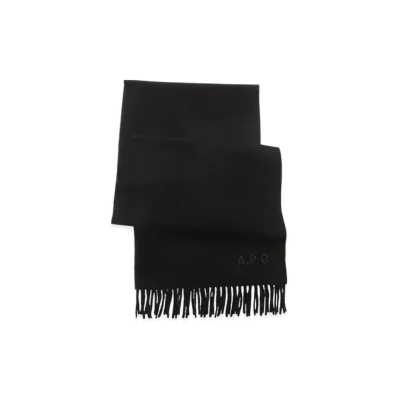 A.P.C. Echarpe Ambroise Brodee "Black"