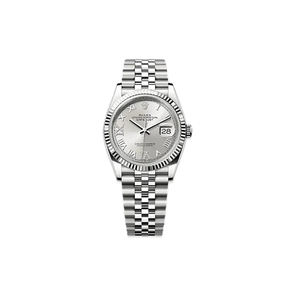 ROLEX Datejust 36 Oystersteel & White Gold "Grey"