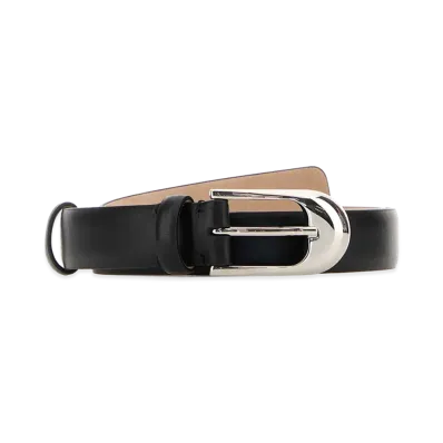 KHAITE Women's Leather Belt "Black"