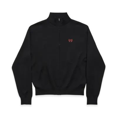 BALENCIAGA Laurel Classic Zip-Up Sweater "Black"