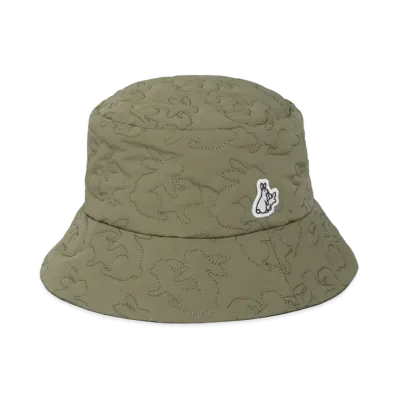 FR2 Reversible Rabbits Nylon Quilting Hat "Khaki"
