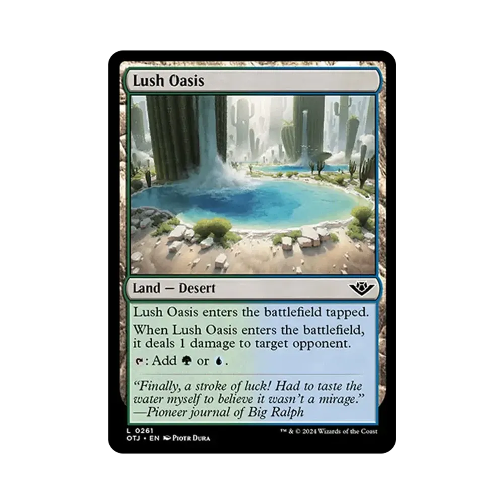 瑞々しいオアシス C :Foil [OTJ 0261]【英語版】(サンダー・ジャンクションの無法者)