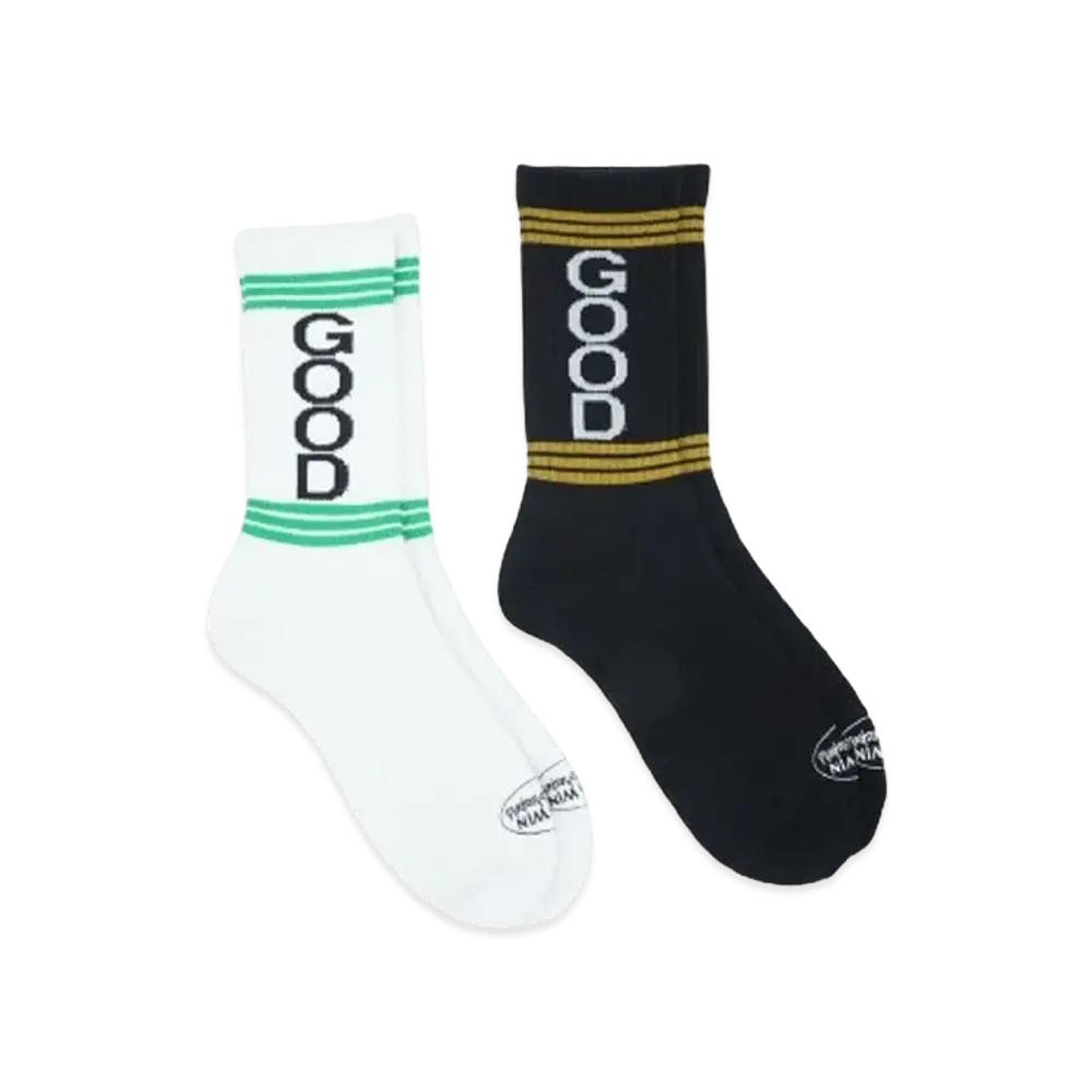 Bedwin & the heartbreakers 2 Pcs PACK JACQUARD SOCKS "LARRY" "GREEN"