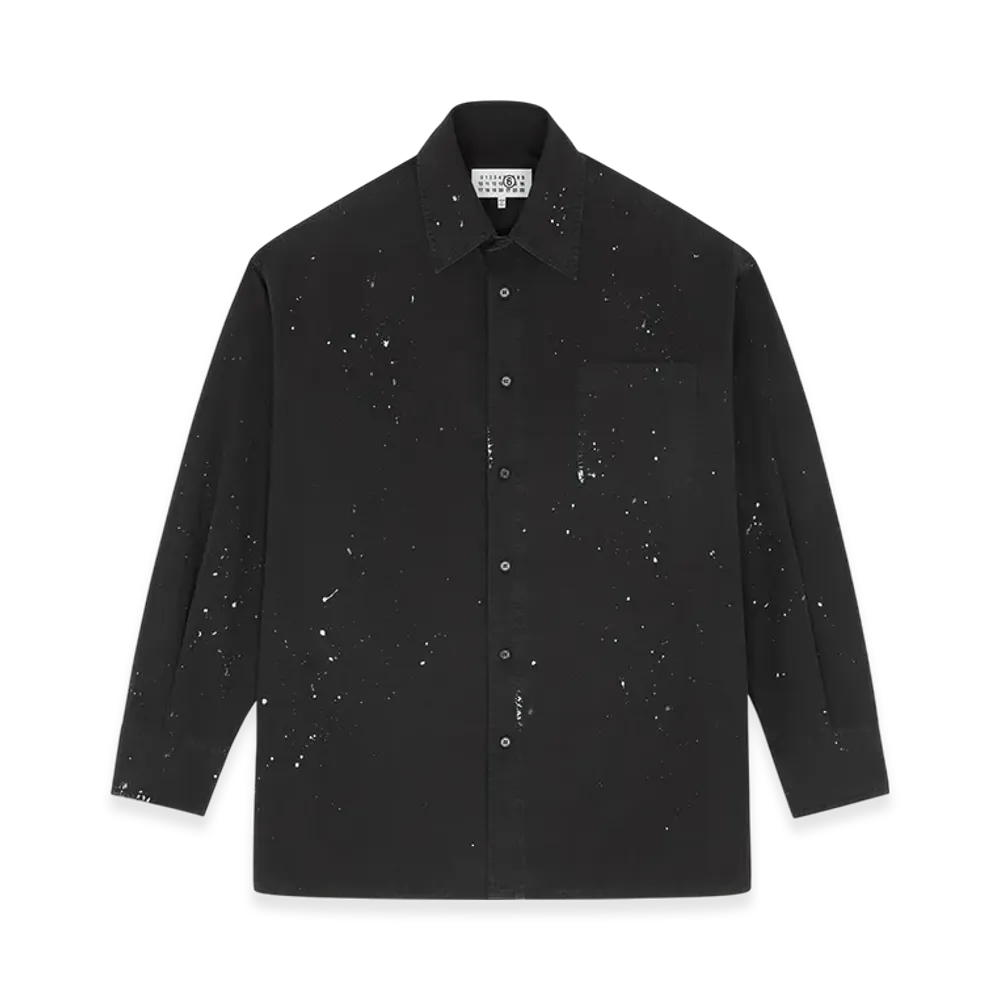 MM6 Maison Margiela Men's Paint Residue Shirt "Black"