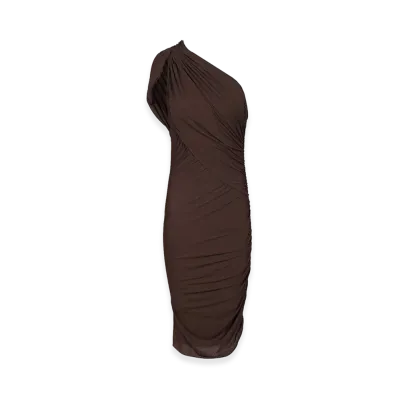 Rick Owens Women's Amira Short Dress "Brown"
