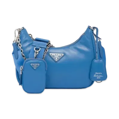 PRADA Padded Nappa Leather Prada Re Edition 2005 Shoulder Bag "Light Blue"