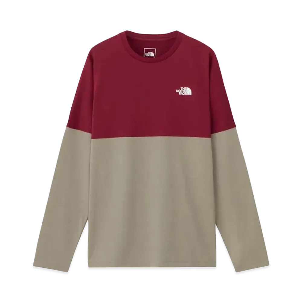 The North Face Long Sleeve Bicolor Nuptse City "Cavan Grey x Beetroot"