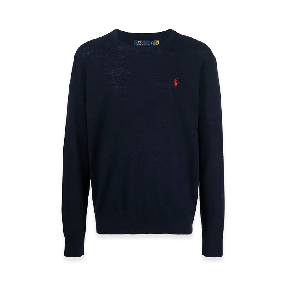 Polo Ralph Lauren Embroidered Logo Knit Jumper "Blue"