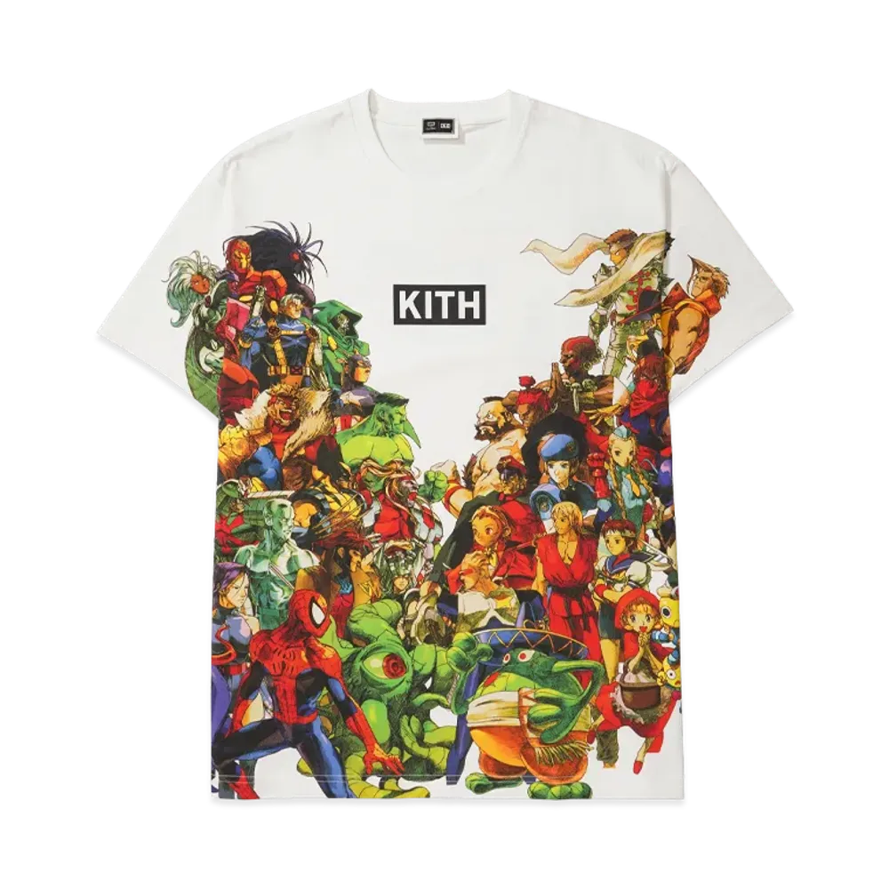Kith x Marvel vs. Capcom New Age of Heroes All-Over Printed Tee "White"