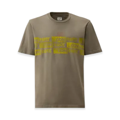 C.P. Company 24/1 Jersey Horizontal Logo T-Shirt "Smoked Pearl Grey"