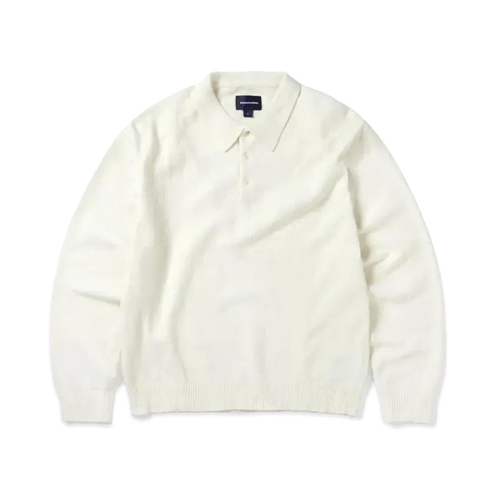 thisisneverthat Velvet Knit Polo "Off White"