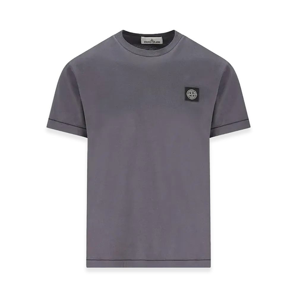 Stone Island Slim Fit Cotton Jersey T-Shirt With Compass Patch "Grey"