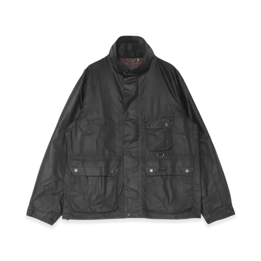 Barbour Re-Engineered Utility Bedale Waxed Jacket "Black"