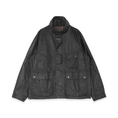 Barbour Re-Engineered Utility Bedale Waxed Jacket "Black"