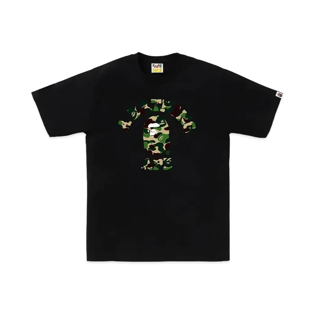 A BATHING APE ABC Camo College Tee "Black/Green"
