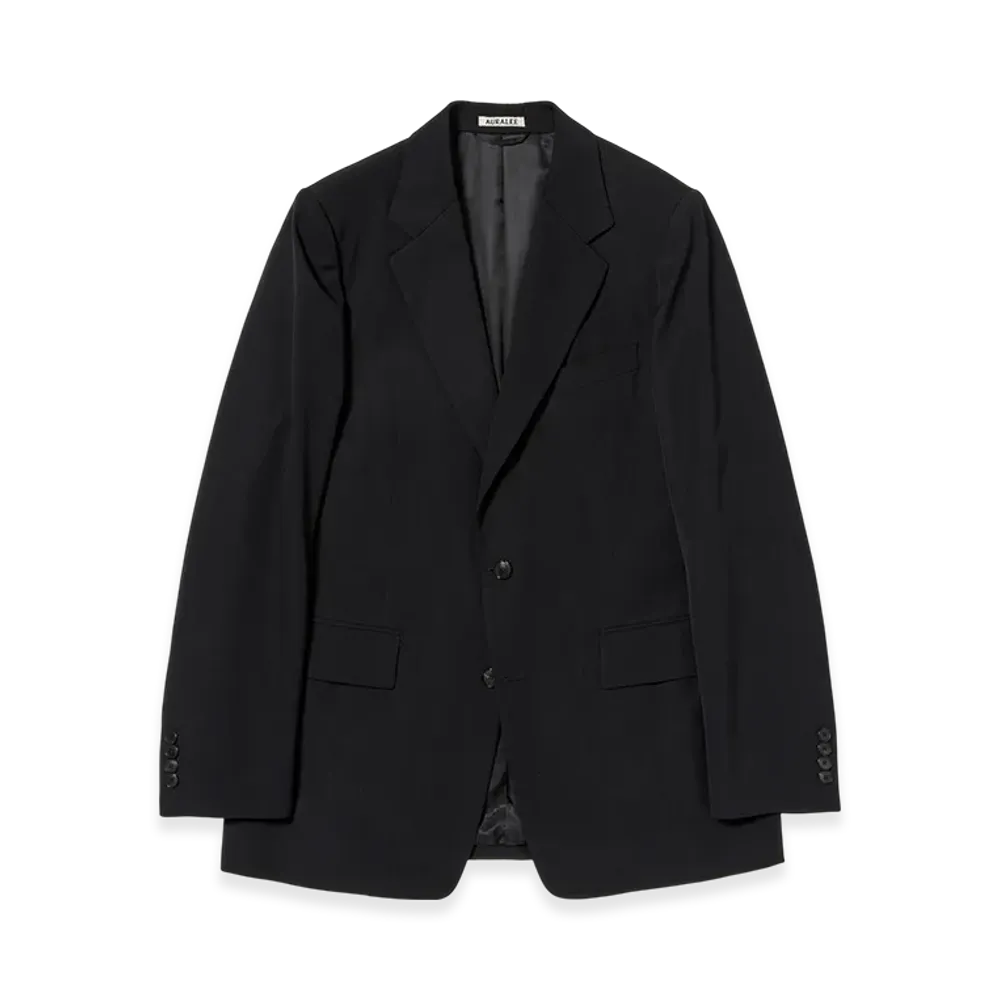 AURALEE Light Wool Max Gabardine Jacket "Top Black"