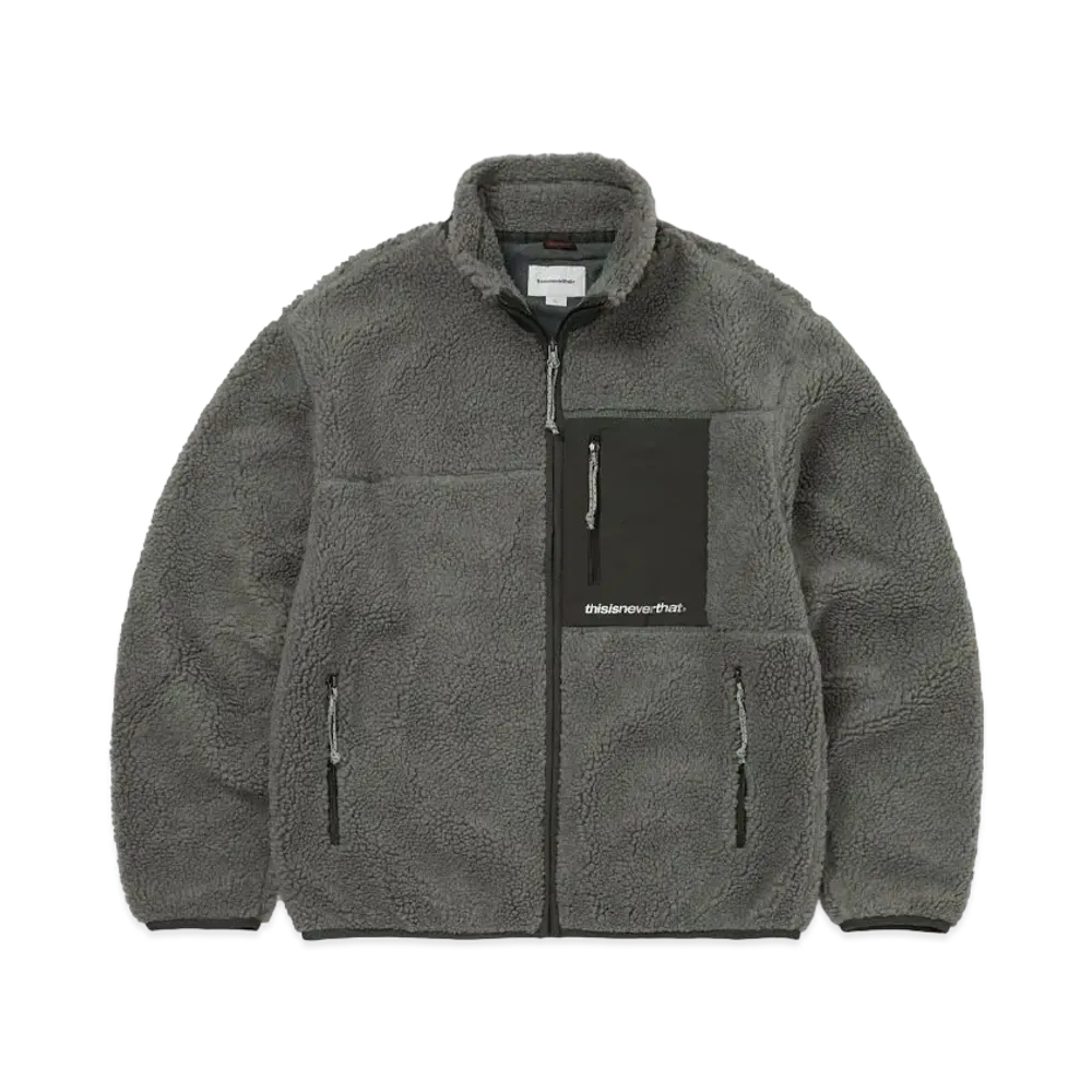 thisisneverthat SP Sherpa Fleece Jacket "Charcoal"