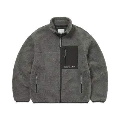 thisisneverthat SP Sherpa Fleece Jacket "Charcoal"