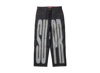 Supreme Inset Spellout Baggy Jean "Rigid Indigo"