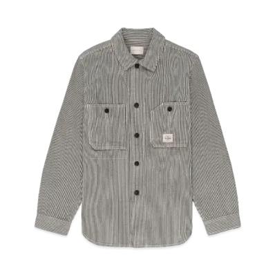 Aime Leon Dore Hickory Stripe Work Shirt "Black & White"