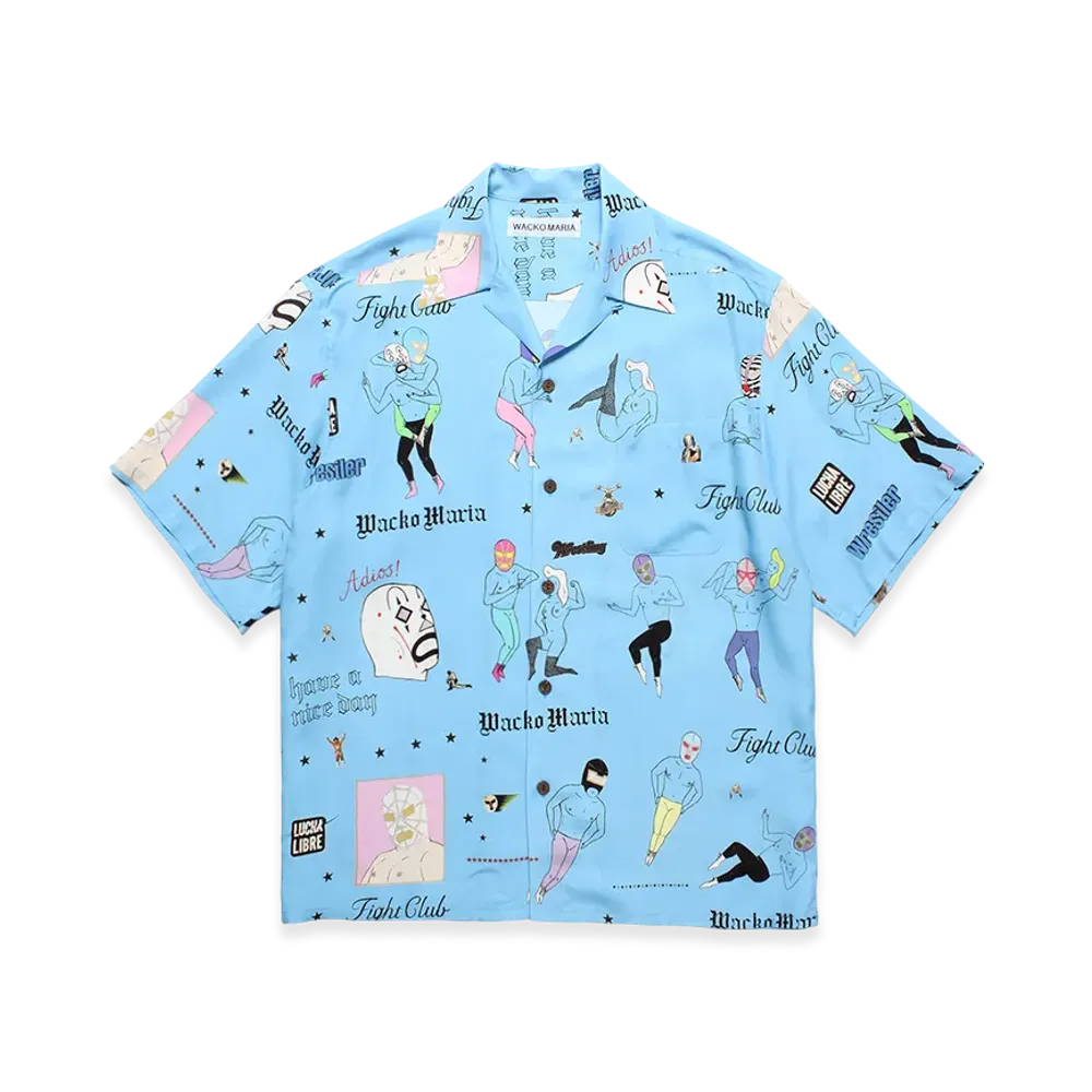 WACKO MARIA Hawaiian Shirt "Blue"