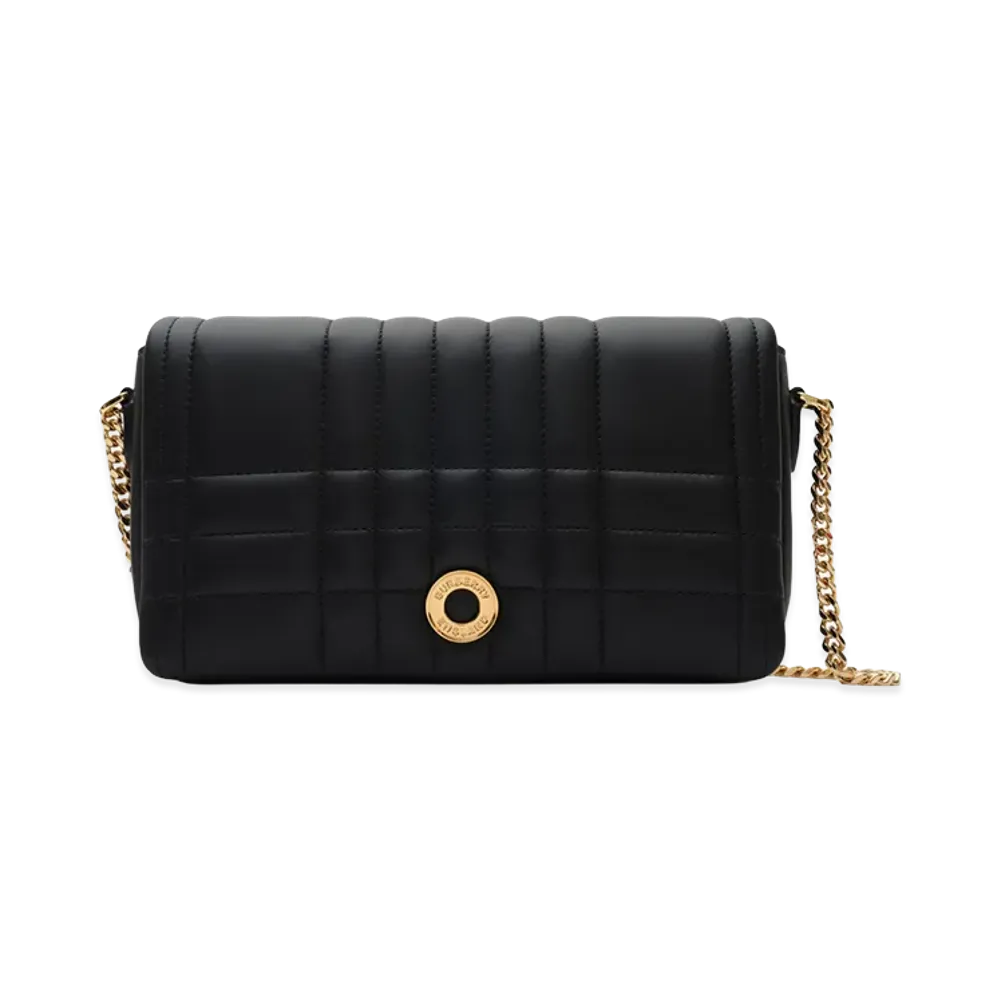 Burberry Women's Quilted Leather Crossbody Bag "Black"