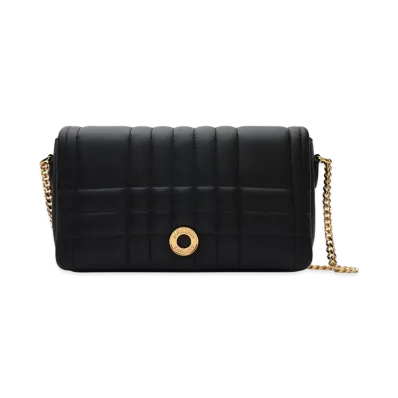 Burberry Women's Quilted Leather Crossbody Bag "Black"
