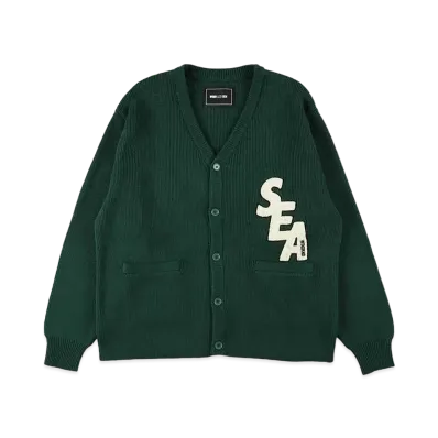 WIND AND SEA Lettered Cardigan "Green"