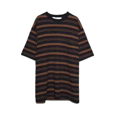 Bal JACQUARD CREW NECK TEE "CARBON BLACK"