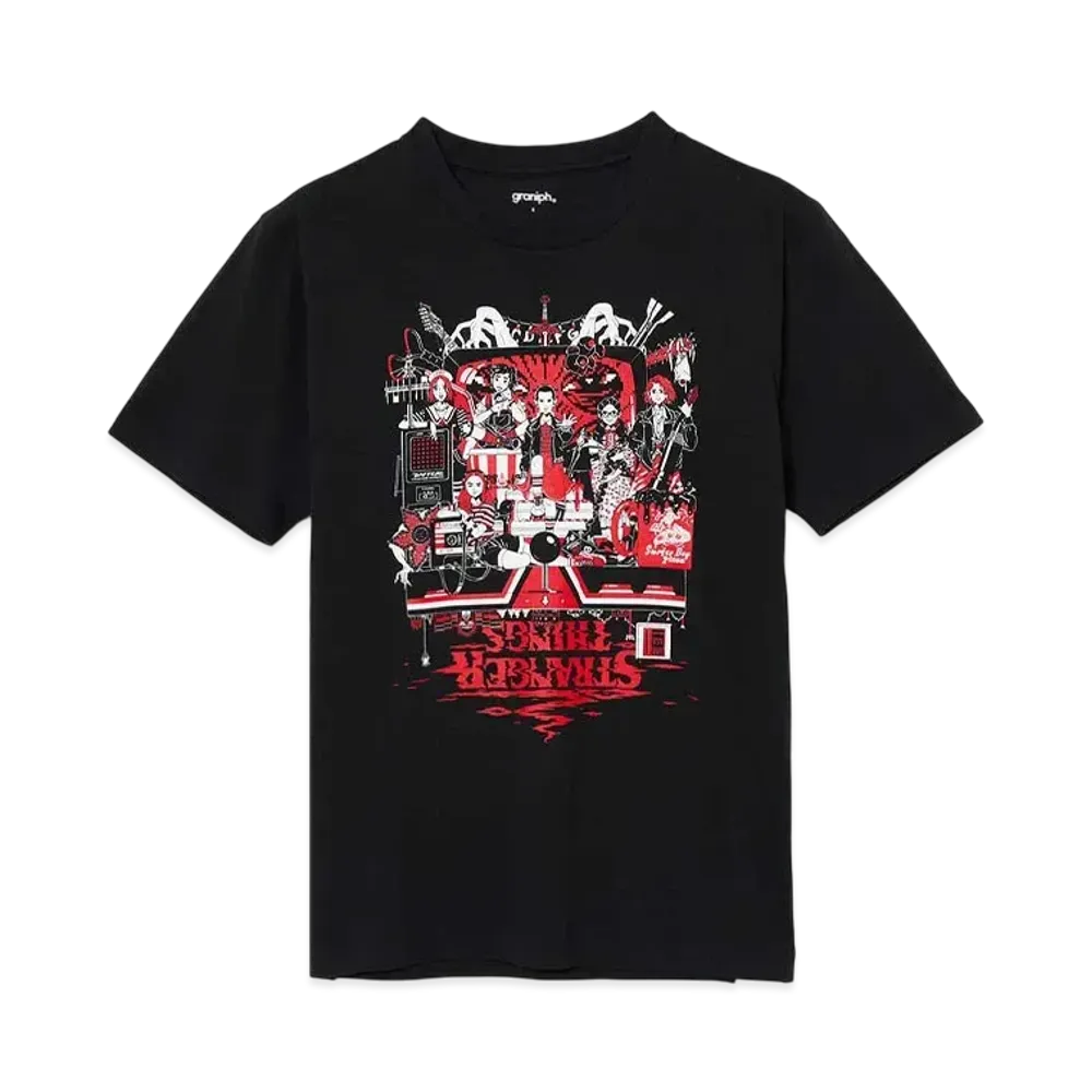 graniph x Stranger Things Drawn By Nakamura Yusuke T-Shirt "Black"
