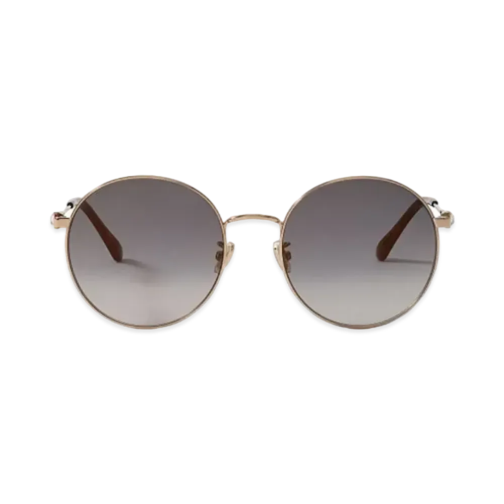 Jimmy Choo Kat Round Frame Sunglasses With Swarovski Crystals "Rose Gold"
