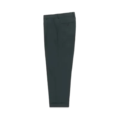 WACKO MARIA x DORMEUIL / Pleated Trousers (Type-2) "Dark Khaki"
